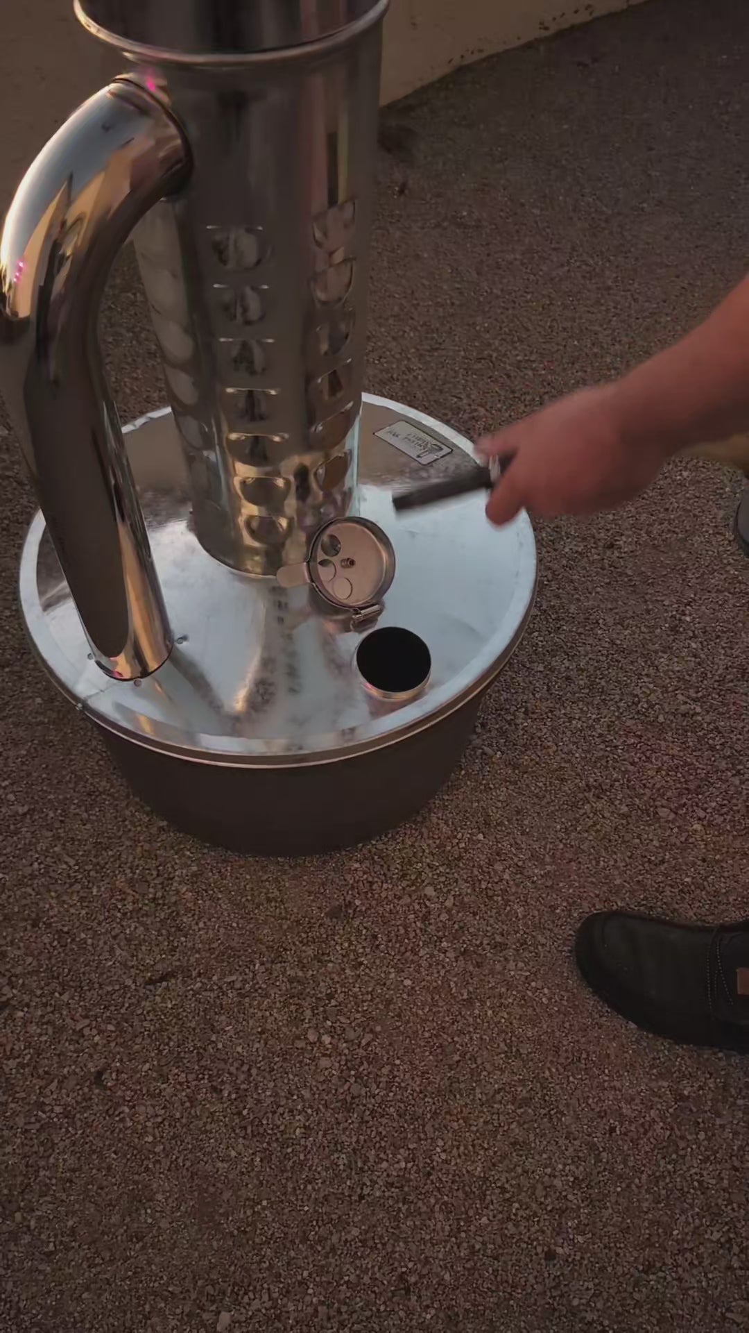 Limited Edition  Gen2 Smudge Pot Outdoor Heater with Stainless Pipe and Cover
