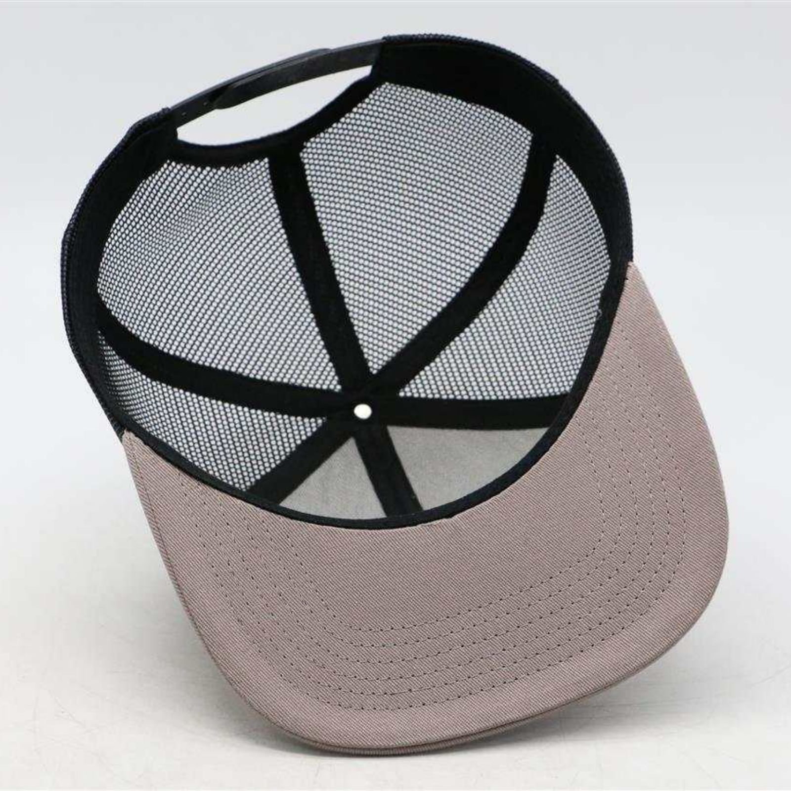 Blue Camping Patch-7 Panel Trucker Hat