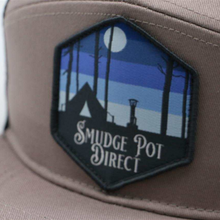 Load image into Gallery viewer, Blue Camping Patch-7 Panel Trucker Hat
